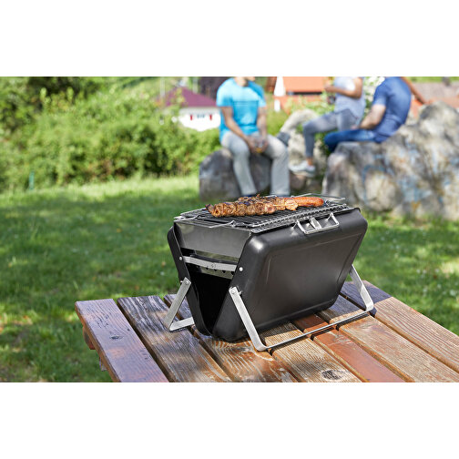Grill walizkowy BUDDY - mobilny grill weglowy na spontaniczne grillowanie, Obraz 4