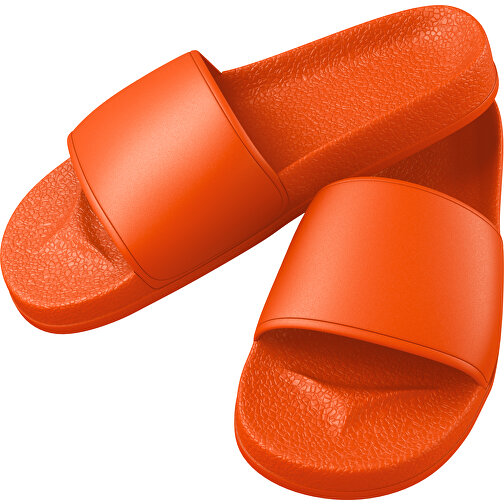 Badelatschen Unisex Individuell Gestaltbar , orange / orange, PVC, , Bild 1
