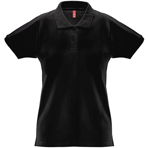 THC MONACO WOMEN. Damen Poloshirt , schwarz, Baumwolle, XL, 68,00cm x 1,00cm x 52,00cm (Länge x Höhe x Breite), Bild 1