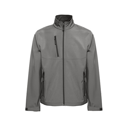 THC EANES. Softshell-Jacke (Unisex) Aus Polyester Und Elastan , grau, Polyester, XL, 74,00cm x 63,00cm (Länge x Breite), Bild 1