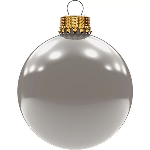 Boule de Noël moyenne 66 mm, couronne or, brillant, Image 1