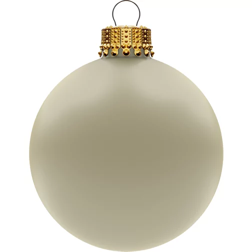 Petite boule de Noël 57 mm, couronne dorée, mate, Image 1