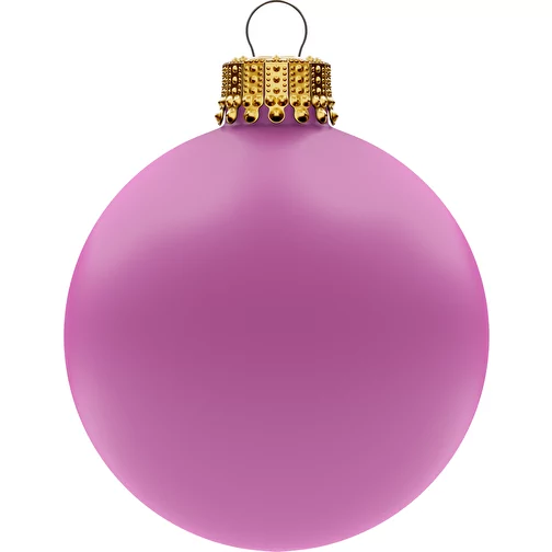 Petite boule de Noël 57 mm, couronne dorée, mate, Image 1