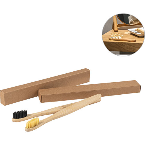 DELANY. Cepillo de dientes con cuerpo de bambú y cerdas de nylon, Imagen 2