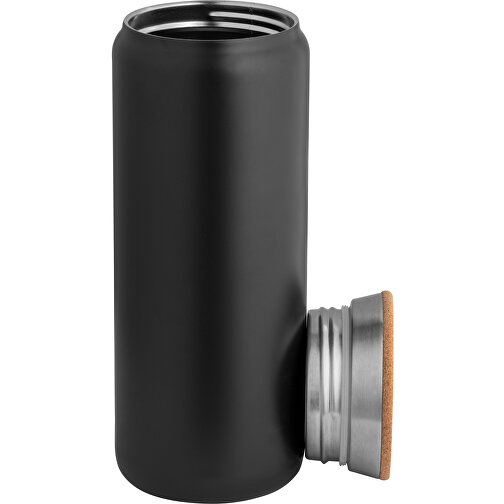 LAVINE 600. Isolierflasche 600ml , schwarz, Kork. Edelstahl, 1,00cm (Höhe), Bild 2