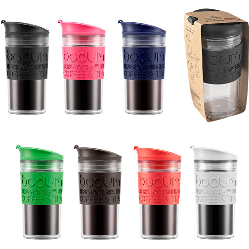 TRAVEL MUG 350. Reisebecher 350ml , schwarz, Kunststoff, , Bild 5