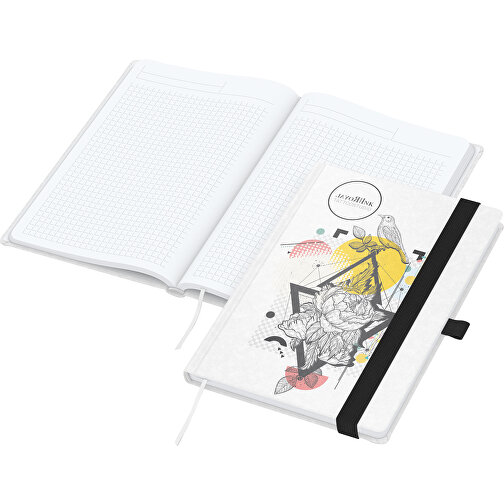 Notizbuch Match-Book White Bestseller A5 Natura Individuell, Schwarz , schwarz, 21,00cm x 14,80cm (Länge x Breite), Bild 1