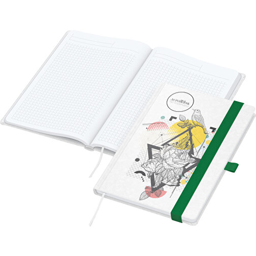 Anteckningsbok Match-Book White bestseller A4, Natura individual, grön, Bild 1