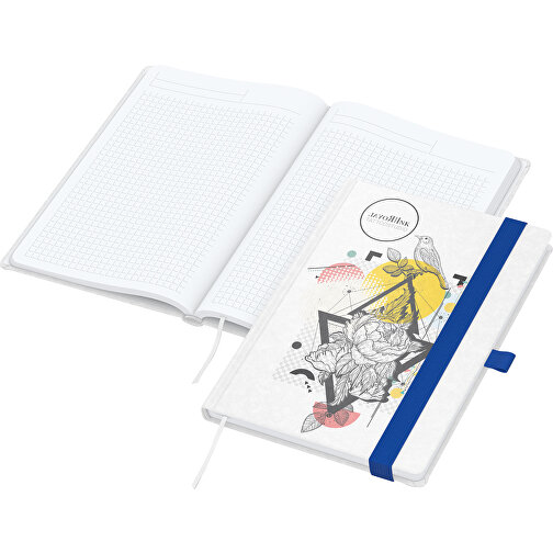 Notizbuch Match-Book White Bestseller A4 Natura Individuell, Mittelblau , mittelblau, 29,70cm x 21,00cm (Länge x Breite), Bild 1