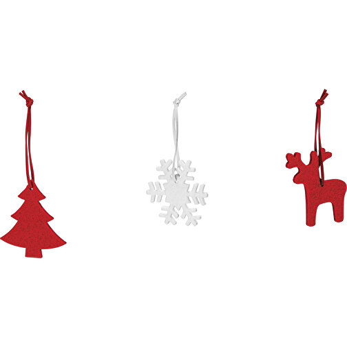 ZERMATT. Weihnachtsfiguren Zum Aufhängen , rot, Filz, 5,00cm (Höhe), Bild 1