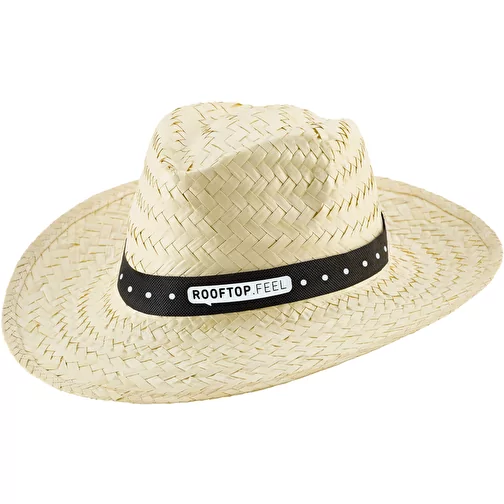 EDWARD POLI . Chapeau de paille en paille naturelle, Image 2