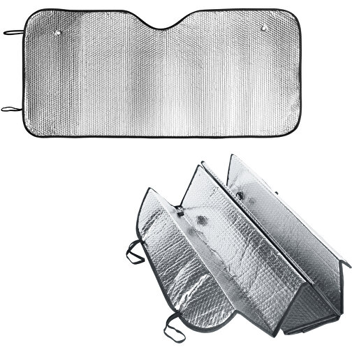 CRADLE. Sonnenschutz Für Autos Mit PE- Und Aluminiumbeschichtung , silber, PE. Aluminium, 1,00cm (Höhe), Bild 2