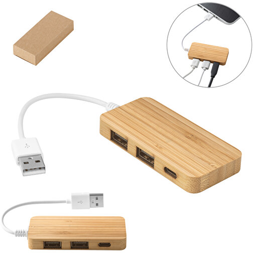 MOSER . HUB USB en bambou, Image 6