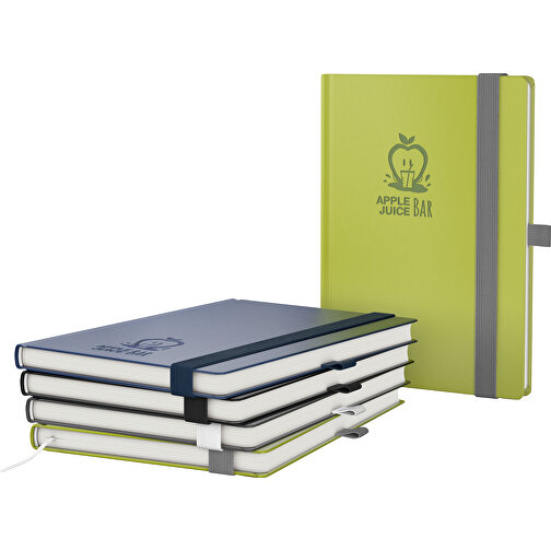Notizbuch Organic-Book Green+blue, Anthrazit , anthrazit, 21,00cm x 14,80cm (Länge x Breite), Bild 2