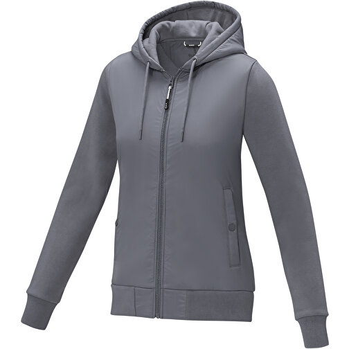 Darnell Hybridjacke Für Damen , stahlgrau, Dull cire 380T Woven 100% Nylon, 38 g/m2, Contrast fabric, Strick 60% Baumwolle, 40% Polyester, 345 g/m2, XL, , Bild 1