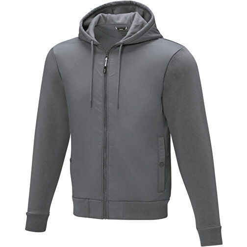 Darnell Hybridjacke Für Herren , stahlgrau, Dull cire 380T Woven 100% Nylon, 38 g/m2, Contrast fabric, Strick 60% Baumwolle, 40% Polyester, 345 g/m2, XL, , Bild 1