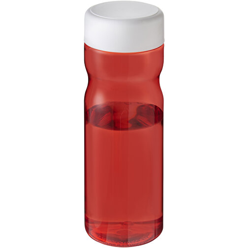 H2O Active® Eco Base 650 Ml Sportflasche Mit Drehdeckel , rot / weiss, PCR Kunststoff, PP Kunststoff, 20,60cm (Höhe), Bild 1