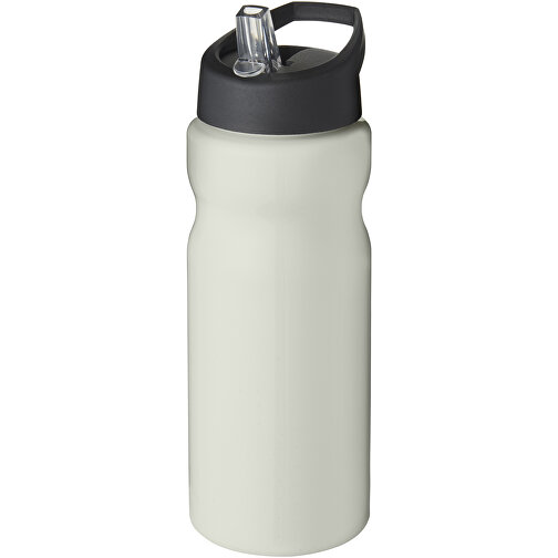 H2O Active® Eco Base 650 Ml Sportflasche Mit Ausgussdeckel , elfenbeinweiß / schwarz, PCR Kunststoff, 72% PP Kunststoff, 17% SAN Kunststoff, 11% PE Kunststoff, 21,80cm (Höhe), Bild 1