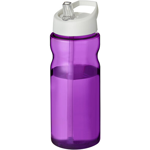 H2O Active® Eco Base 650 Ml Sportflasche Mit Ausgussdeckel , lila / weiss, PCR Kunststoff, 72% PP Kunststoff, 17% SAN Kunststoff, 11% PE Kunststoff, 21,80cm (Höhe), Bild 1