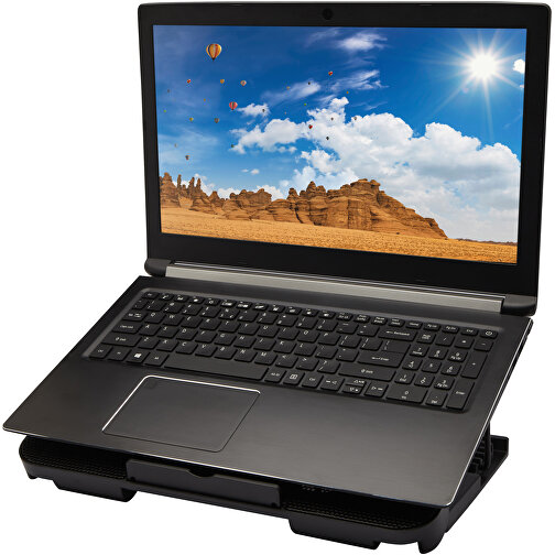 Gleam Kühlständer Für Gaming-Laptop , schwarz, ABS Kunststoff, 35,00cm x 3,00cm x 26,00cm (Länge x Höhe x Breite), Bild 6