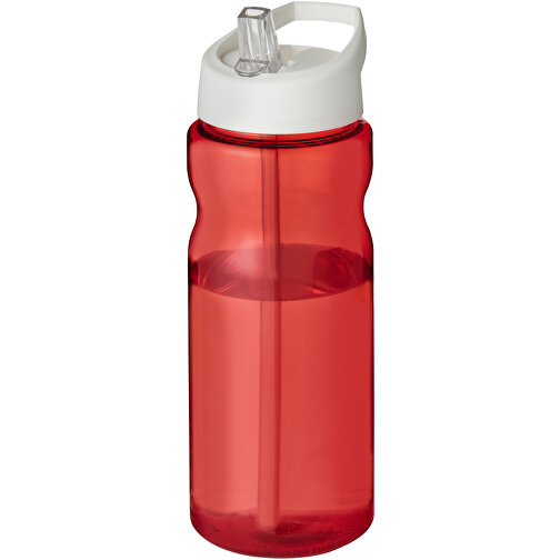 H2O Active® Eco Base 650 Ml Sportflasche Mit Ausgussdeckel , rot / weiss, PCR Kunststoff, 72% PP Kunststoff, 17% SAN Kunststoff, 11% PE Kunststoff, 21,80cm (Höhe), Bild 1