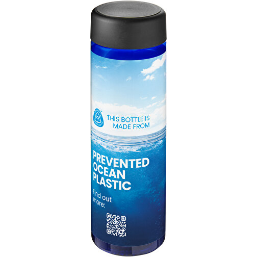 H2O Active® Eco Vibe 850 Ml Wasserflasche Mit Drehdeckel , blau / schwarz, PCR Kunststoff, PP Kunststoff, 22,90cm (Höhe), Bild 2