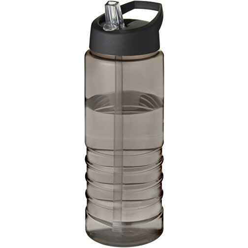 H2O Active® Eco Treble 750 Ml Sportflasche Mit Stülpdeckel , kohle / schwarz, PCR Kunststoff, 72% PP Kunststoff, 17% SAN Kunststoff, 11% PE Kunststoff, 22,80cm (Höhe), Bild 1