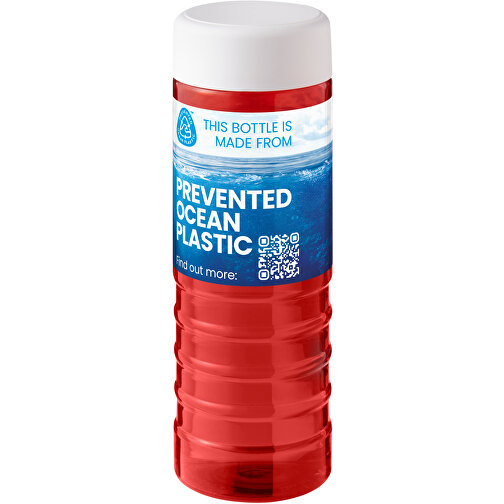 H2O Active® Eco Treble 750 Ml Sportflasche Mit Drehdeckel , rot / weiß, PCR Kunststoff, PP Kunststoff, 21,60cm (Höhe), Bild 2