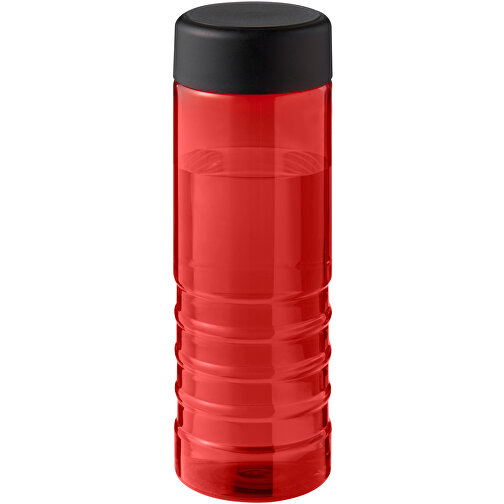 H2O Active® Eco Treble 750 Ml Sportflasche Mit Drehdeckel , rot / schwarz, PCR Kunststoff, PP Kunststoff, 21,60cm (Höhe), Bild 1