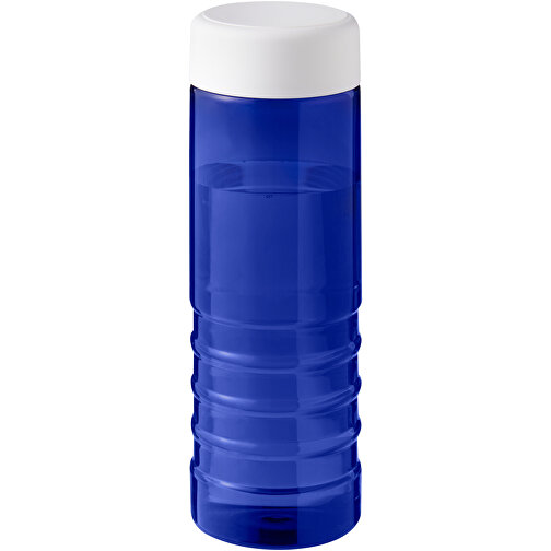 H2O Active® Eco Treble 750 Ml Sportflasche Mit Drehdeckel , blau / weiss, PCR Kunststoff, PP Kunststoff, 21,60cm (Höhe), Bild 1