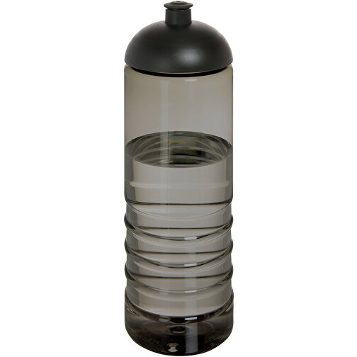 H2O Active® Eco Treble 750 Ml Sportflasche Mit Stülpdeckel , kohle / schwarz, PCR Kunststoff, 90% PP Kunststoff, 10% TPE Kunststoff, 23,30cm (Höhe), Bild 1