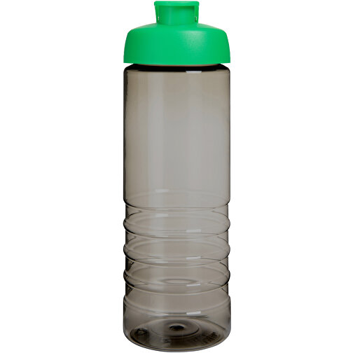 H2O Active® Eco Treble 750 Ml Sportflasche Mit Stülpdeckel , kohle / grün, PCR Kunststoff, PP Kunststoff, 23,10cm (Höhe), Bild 3