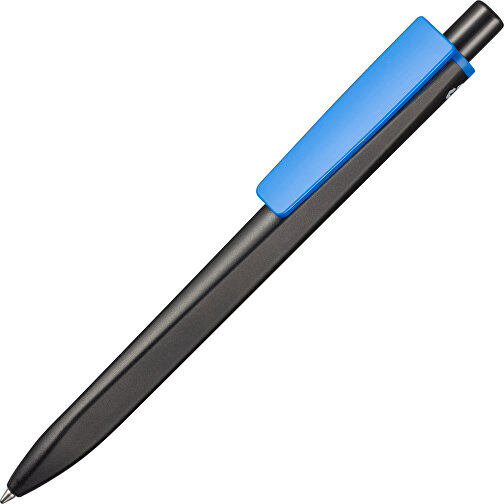 Kugelschreiber RIDGE SCHWARZ RECYCLED , Ritter-Pen, schwarz recycled/blau recycled, ABS-Kunststoff, 141,00cm (Länge), Bild 2
