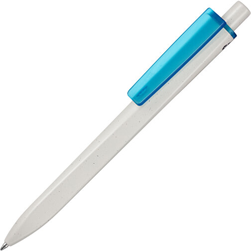 Kugelschreiber RIDGE GRAU RECYCLED , Ritter-Pen, grau recycled/caribic-blau recycled, ABS-Kunststoff, 141,00cm (Länge), Bild 2