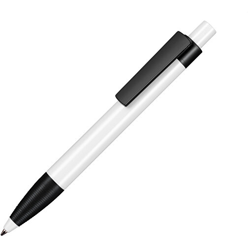 Kugelschreiber SCREEN , Ritter-Pen, weiß/schwarz, ABS-Kunststoff, 145,00cm (Länge), Bild 2