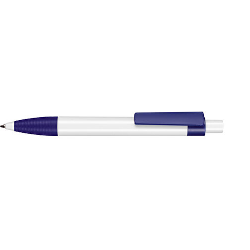Kugelschreiber SCREEN , Ritter-Pen, weiss/nacht-blau, ABS-Kunststoff, 145,00cm (Länge), Bild 3
