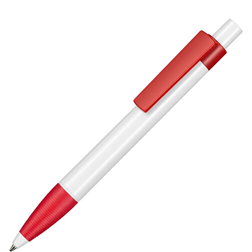 Kugelschreiber SCREEN , Ritter-Pen, weiß/signal-rot, ABS-Kunststoff, 145,00cm (Länge), Bild 2