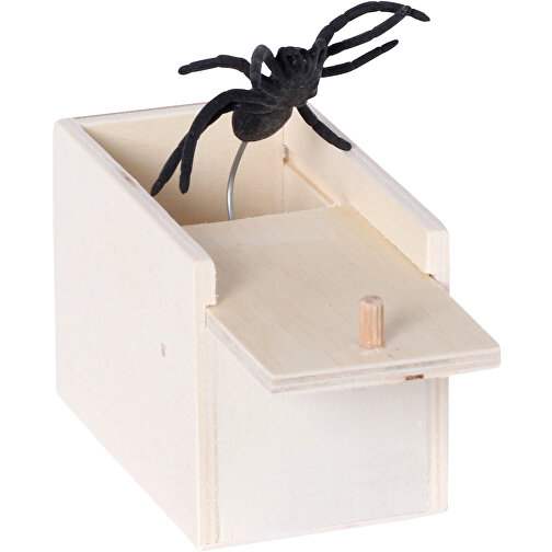 Grusel-Spinne In Holzbox , , 9,00cm x 6,50cm x 6,00cm (Länge x Höhe x Breite), Bild 3