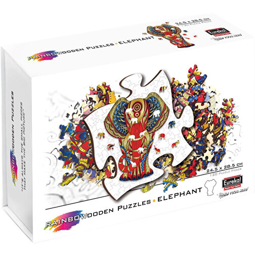 Rainbow Wooden Puzzle Elephant 120tlg. , , 28,50cm x 0,50cm x 24,00cm (Länge x Höhe x Breite), Bild 5