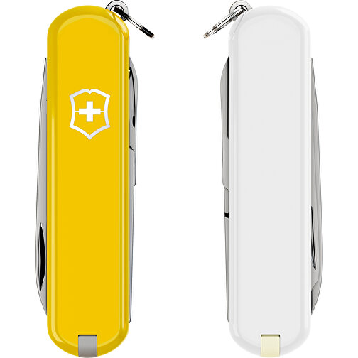 CLASSIC SD COLORS - Victorinox Schweizer Messer , Victorinox, Sunny Side / Falling Snow, hochlegierter, rostfreier Stahl, 5,80cm x 0,90cm x 1,80cm (Länge x Höhe x Breite), Bild 6