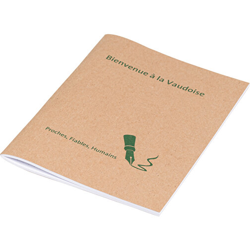 A5 Kraftpapier Singer Notizbuch - Recycelt , Green&Good, braun, recyceltes Papier, 0,50cm x 20,50cm x 14,50cm (Länge x Höhe x Breite), Bild 1