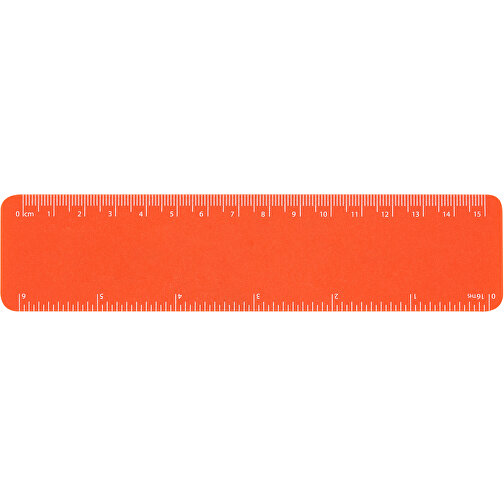 Recyclinglineal Flexi 15cm   - Recycelt , Green&Good, orange, recycelter Kunststoff, 16,20cm x 0,05cm x 3,80cm (Länge x Höhe x Breite), Bild 1