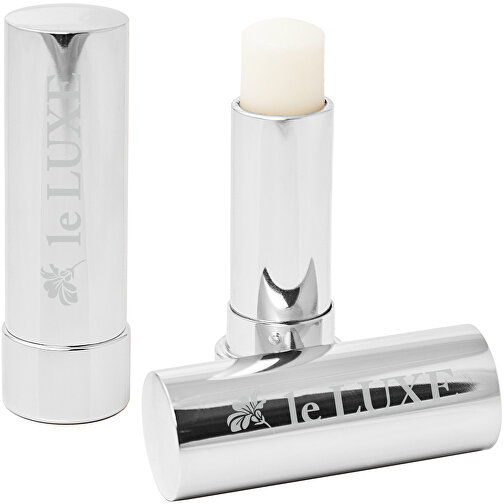 Eleganter Lippenpflegestift 'Lipcare Deluxe' , silber, Metall, 6,80cm (Höhe), Bild 1