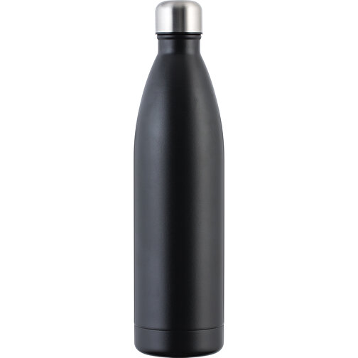 Thermotrinkflasche RETUMBLER-NIZZA XXL , Retumbler, schwarz / silber, Edelstahl, Kunststoff, Silikon, 33,50cm x 4,50cm x 8,65cm (Länge x Höhe x Breite), Bild 1
