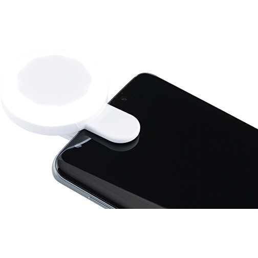 Wiederaufladbares Selfie-Licht REEVES-BREVARD , Reeves, weiß, Kunststoff, 6,00cm x 3,50cm x 4,25cm (Länge x Höhe x Breite), Bild 13