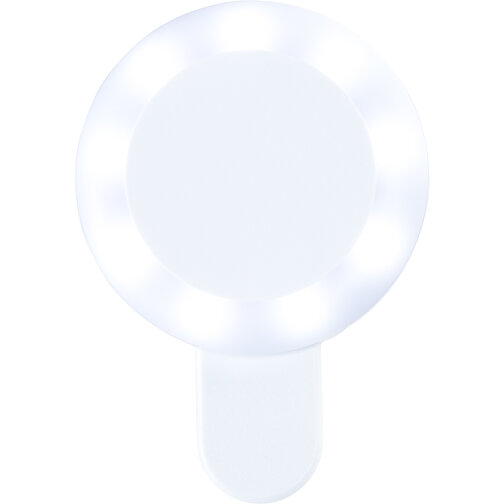 Wiederaufladbares Selfie-Licht REEVES-BREVARD , Reeves, weiß, Kunststoff, 6,00cm x 3,50cm x 4,25cm (Länge x Höhe x Breite), Bild 8