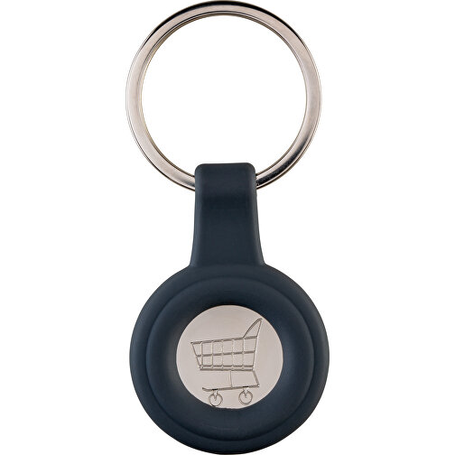 Schlüsselanhänger RE98-PORTOLA , Re98, dunkelgrau / silber, Metall, Silikon, 5,30cm x 0,80cm x 3,60cm (Länge x Höhe x Breite), Bild 4