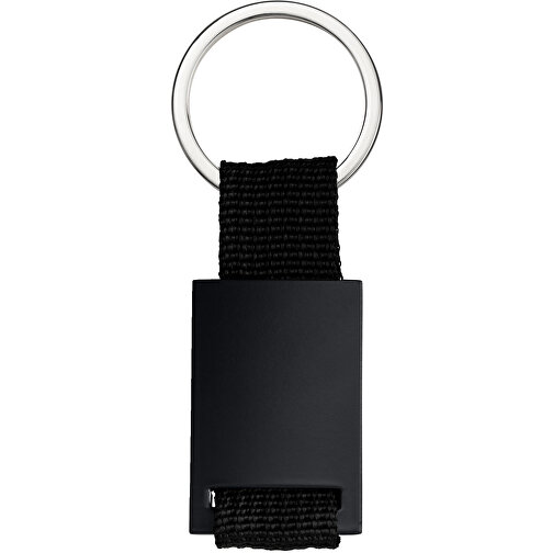 Schlüsselanhänger RE98-KEMER , Re98, schwarz, Metall, Nylon, 8,70cm x 0,60cm x 3,50cm (Länge x Höhe x Breite), Bild 1