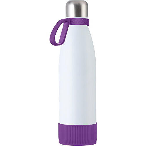 Thermoflasche RETUMBLER MyTOULON , Retumbler, weiß / violett / violett, Edelstahl, Kunststoff, Silikon, 4,30cm x 26,00cm x 7,00cm (Länge x Höhe x Breite), Bild 1