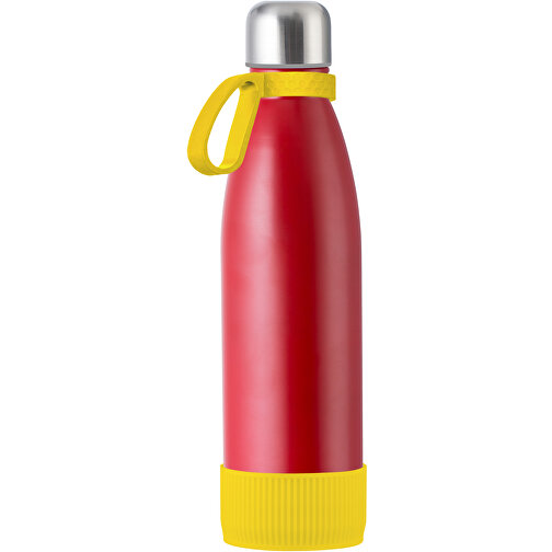 Thermoflasche RETUMBLER MyTOULON , Retumbler, rot / gelb / gelb, Edelstahl, Kunststoff, Silikon, 4,30cm x 26,00cm x 7,00cm (Länge x Höhe x Breite), Bild 1